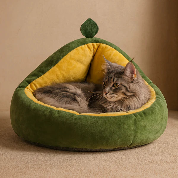 Avocado Cat Sleeping Bed